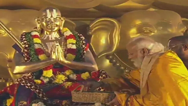 Hyderabad: PM Modi inaugurates 216-feet tall ‘Statue of Equality’ commemorating 11th-century Bhakti Saint Sri Ramanujacharya