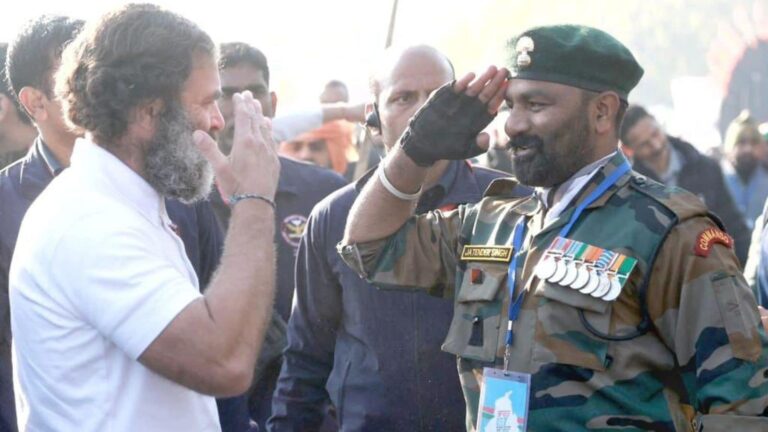 Photo of Army ‘Commando’ in Combat Uniform Saluting Rahul Gandhi in Punjab Sparks Row