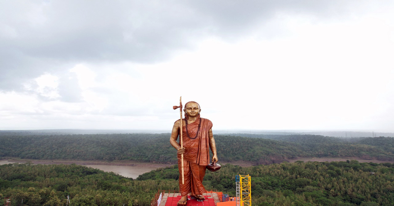 Madhya Pradesh CM Shivraj Singh Chouhan unveils 108 feet statue of Adi Shankaracharya at Omkareshwar