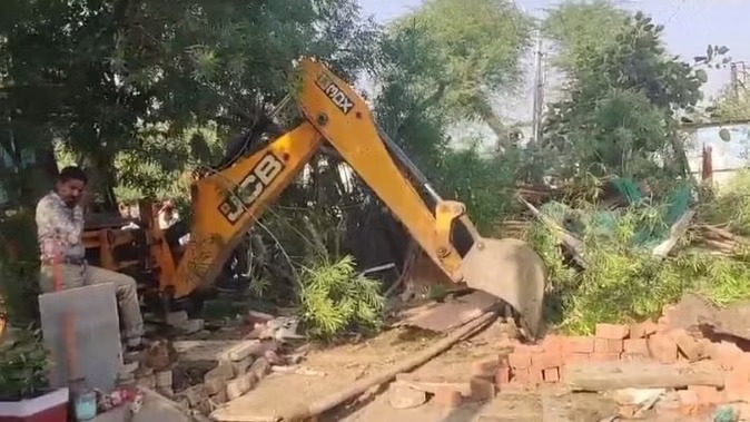 Bulldozer razed house of accused involved in the rape of minor girl